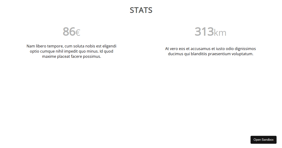 Vanilla JS count up numbers Codesandbox