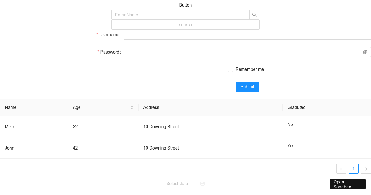react - Codesandbox