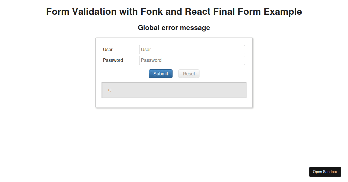 Global-error-message - Codesandbox