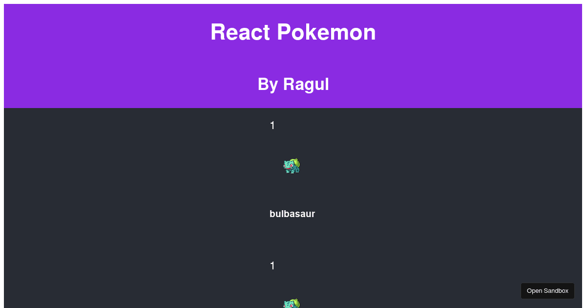 react - Codesandbox