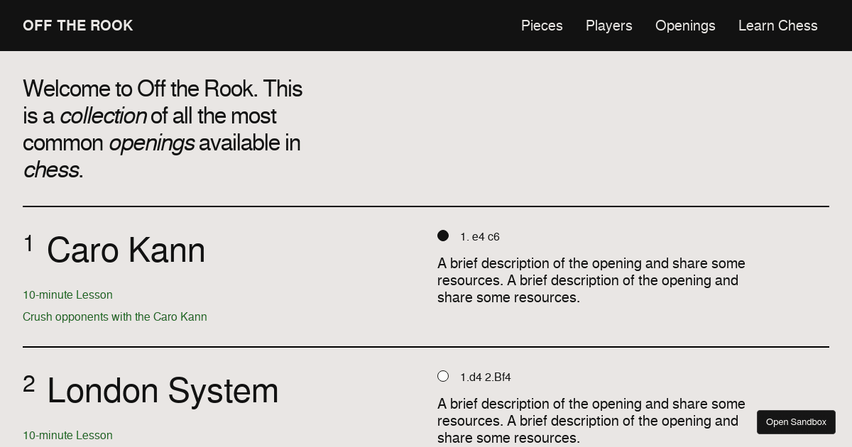 On/off Rook off-the-rook - Codesandbox