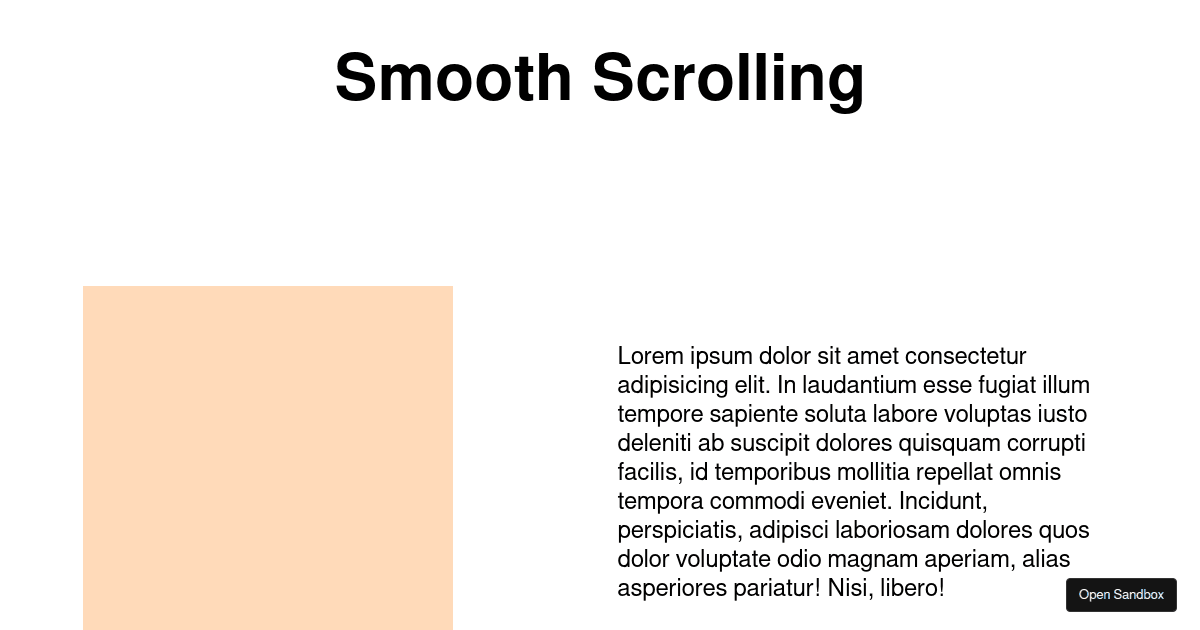 React-super-simple-smooth-scroll (forked) - Codesandbox