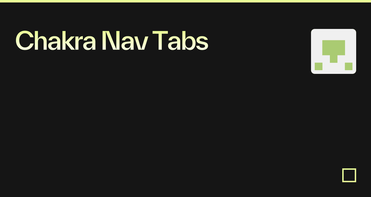 Chakra Nav Tabs - Codesandbox