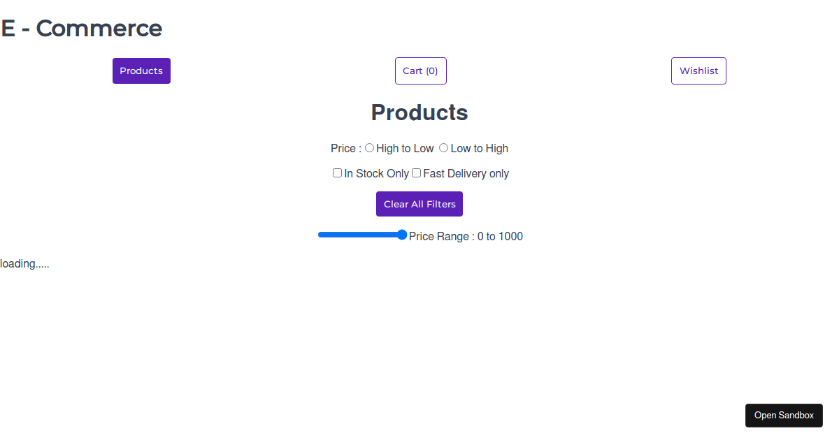useReducer with filters (forked) - Codesandbox