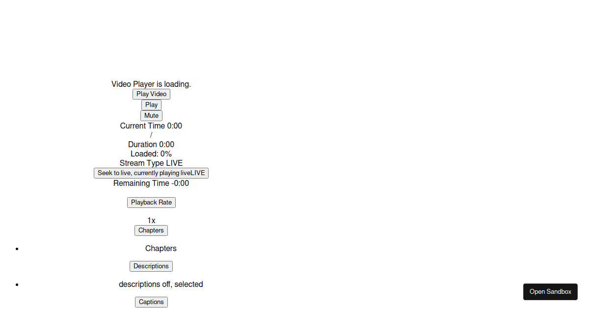 videoJs-demo - Codesandbox