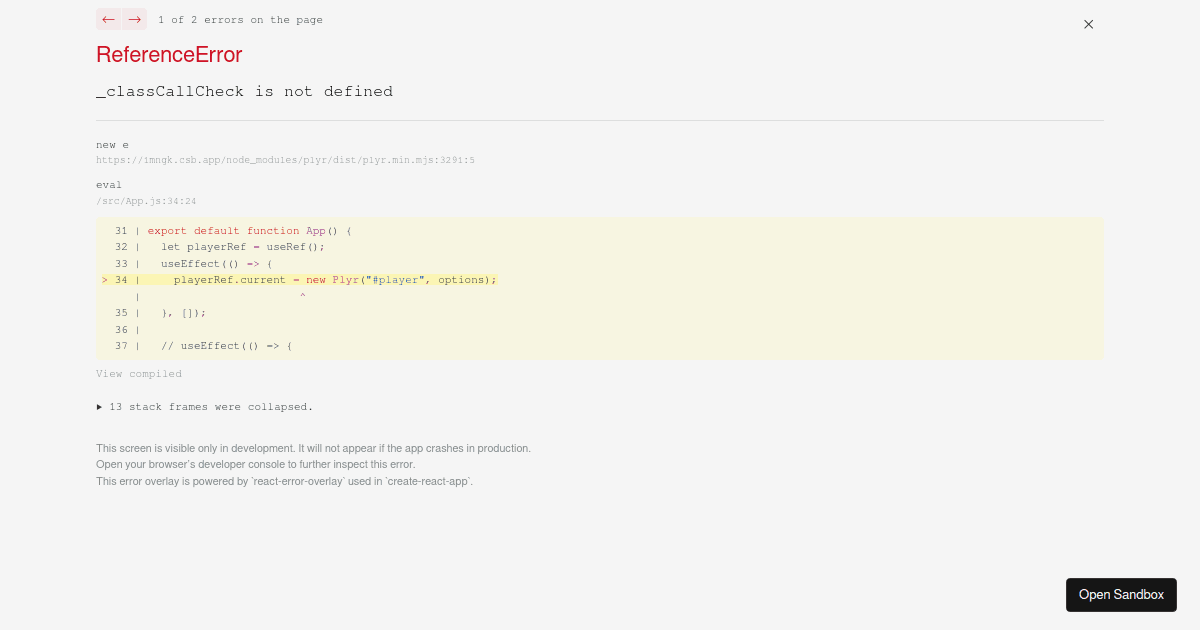plyr - Codesandbox