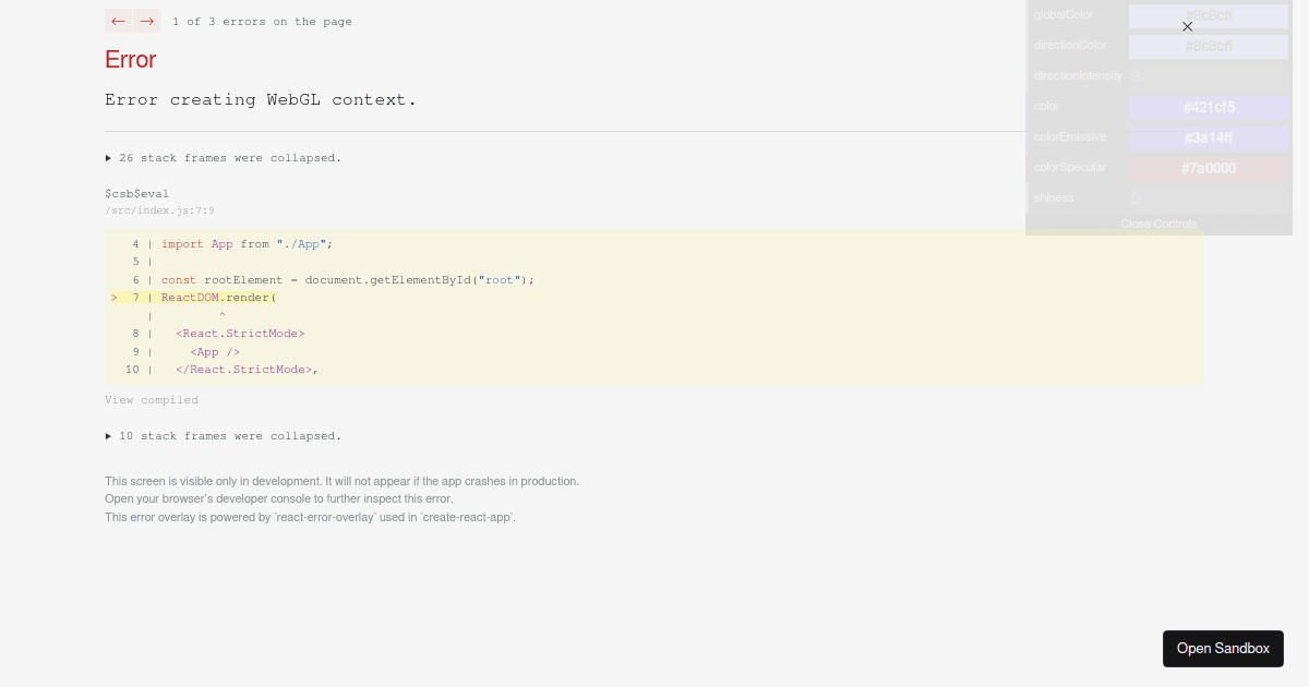 REACT Force graph - Codesandbox