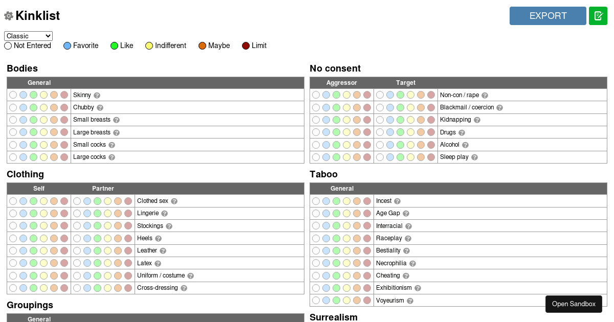 adhesivecheese/kinklist Codesandbox adhesivecheese/kinklist Codesandbox