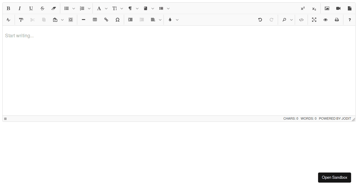 Jodit in Shadow DOM Dialog issue - Codesandbox