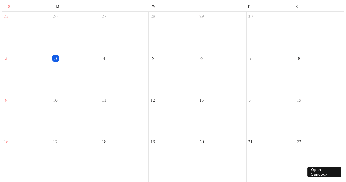 toast ui calendar - Codesandbox