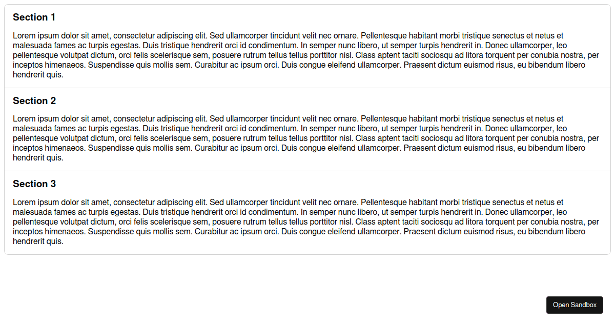 accessible/accordion example (forked) Codesandbox