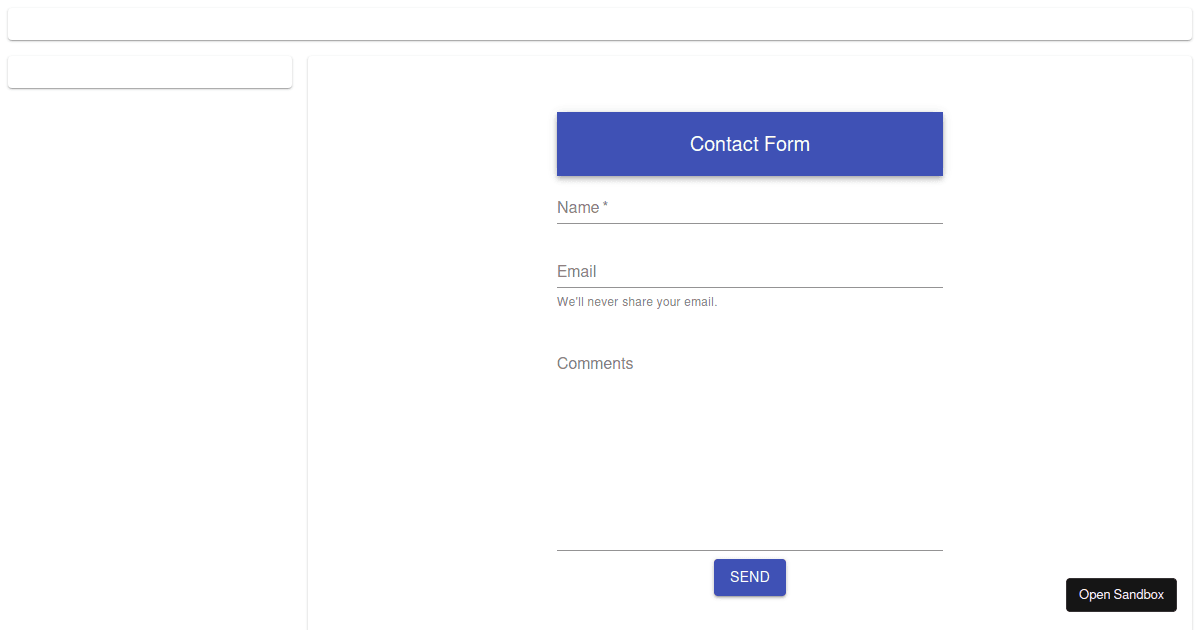 Reactjs Project - Codesandbox