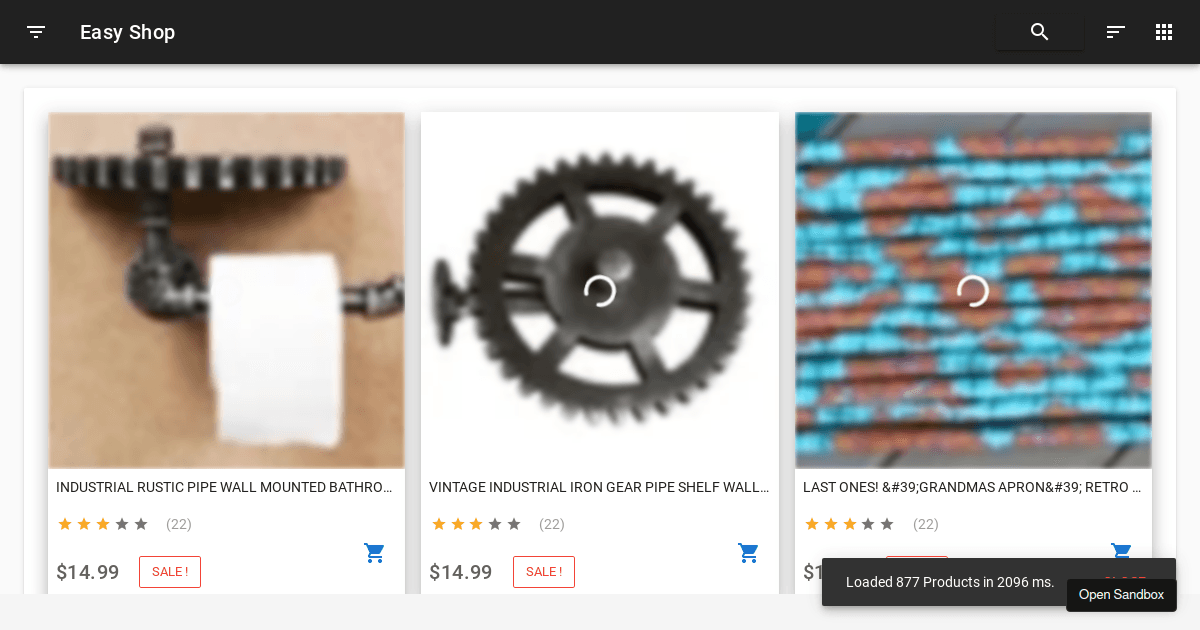 Easy Shop - Codesandbox