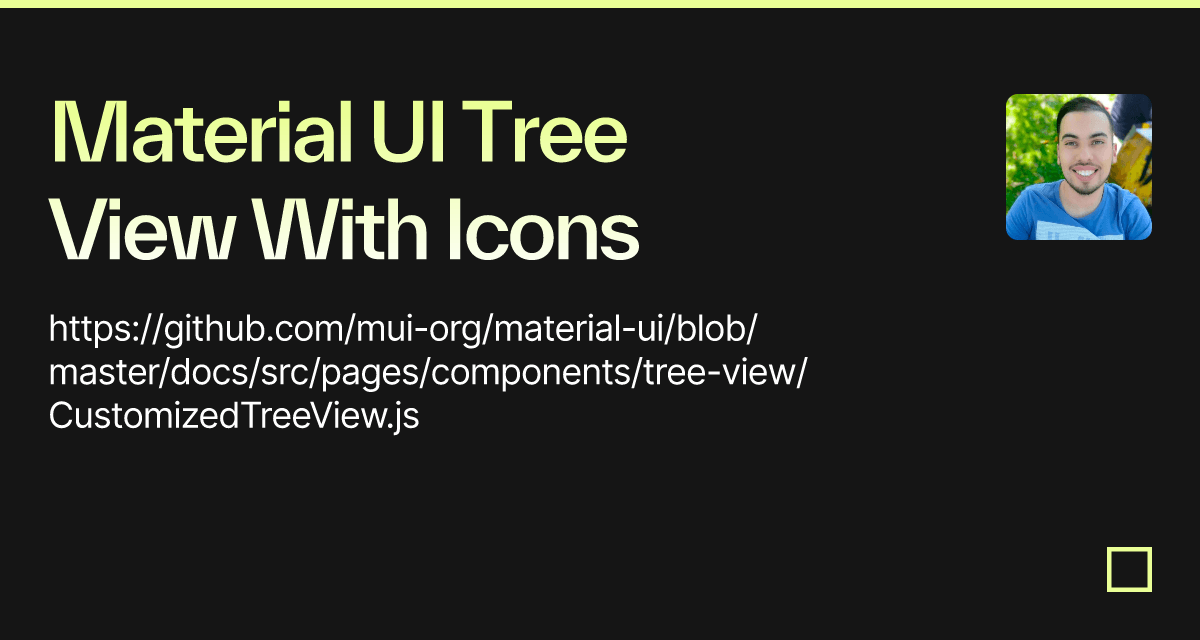 Material UI Tree View With Icons - Codesandbox