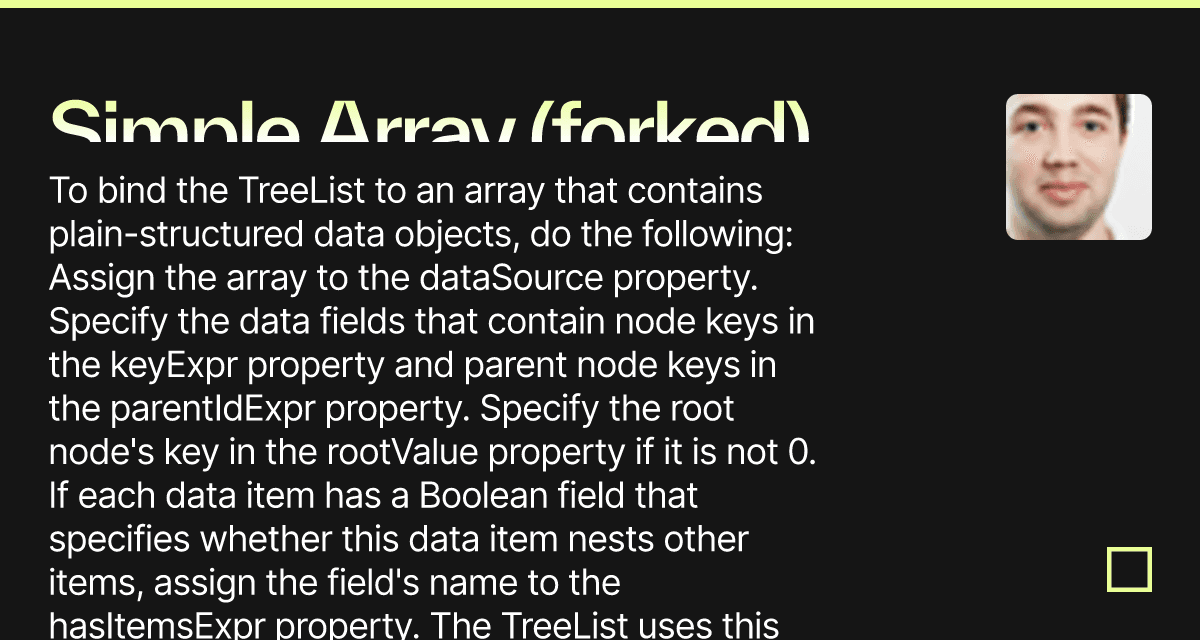 Simple Array Forked Codesandbox