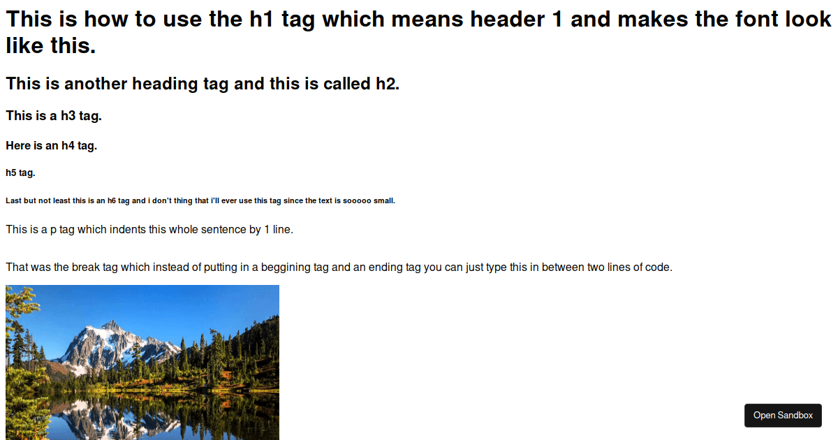 HTML Tags (how-to) - Codesandbox