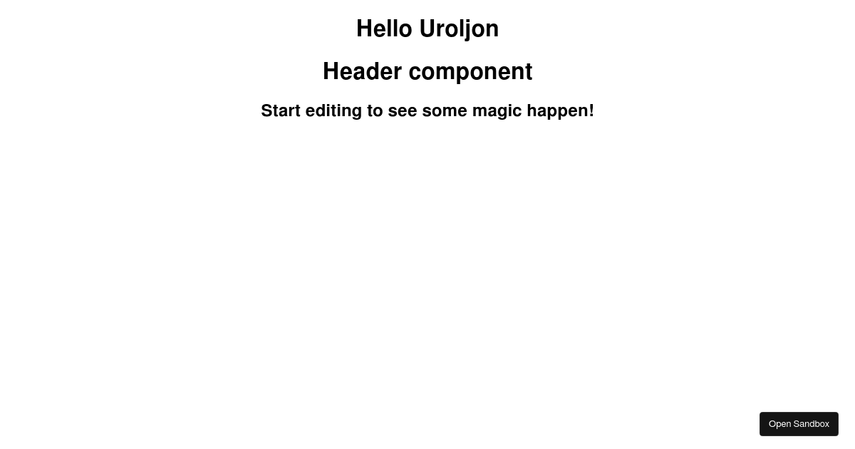 react - Codesandbox