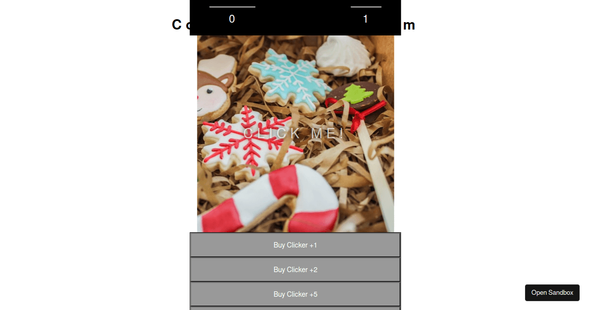 Cookie Clicker - Codesandbox