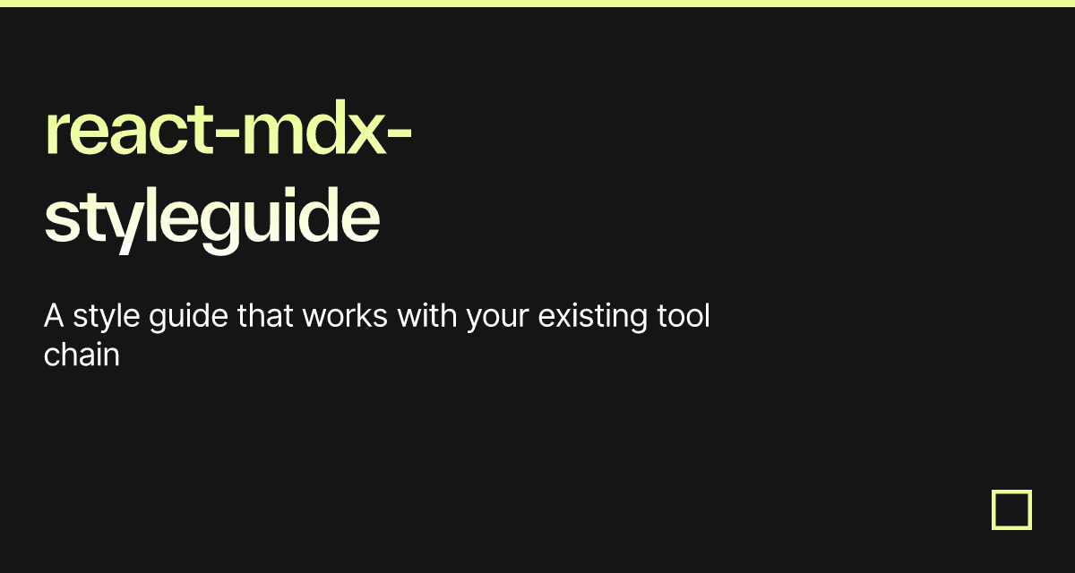 React-mdx-styleguide - Codesandbox