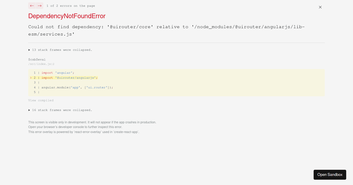 Angular ES5 - Codesandbox