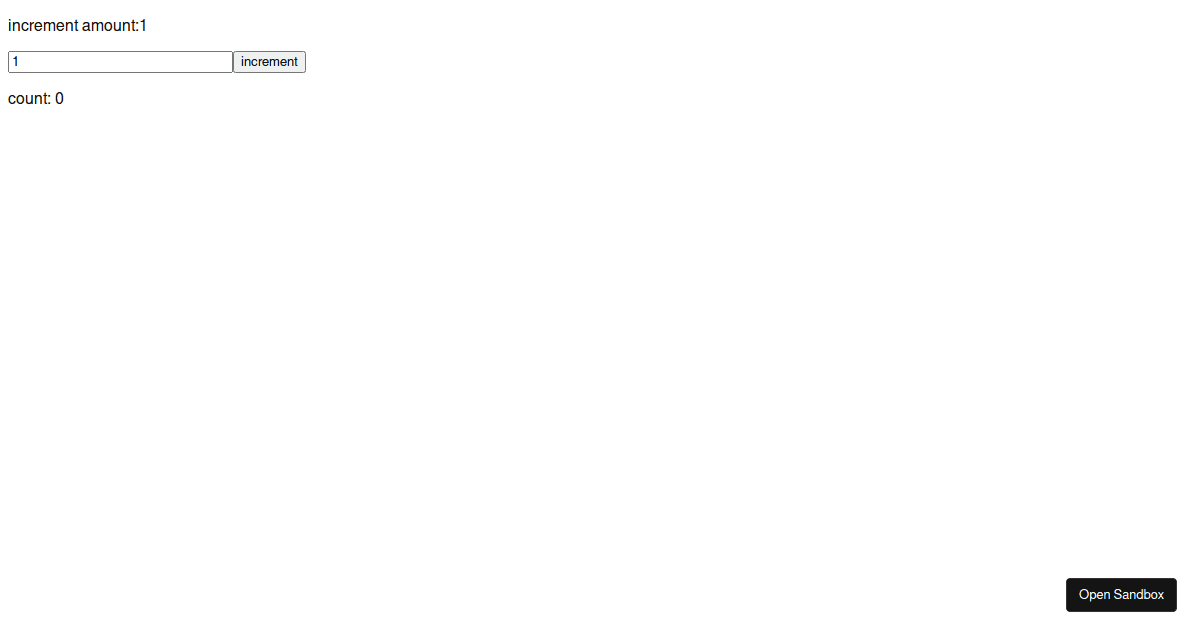 simple state - Codesandbox