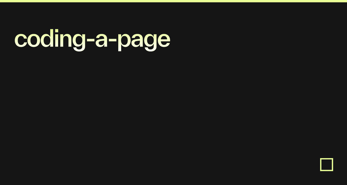 Coding-a-page - Codesandbox