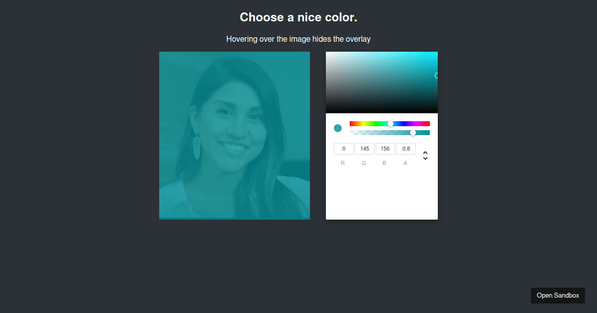 Image Hover Multiply Demo - Codesandbox