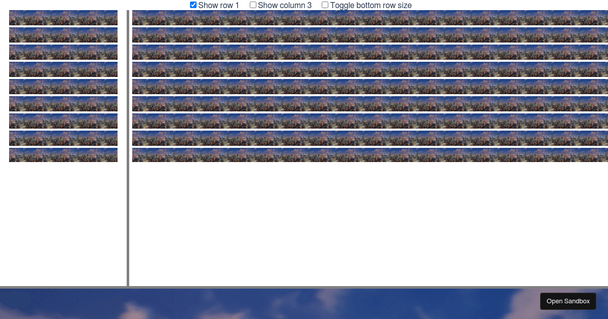 Vue Split Grid basic example (forked) Codesandbox