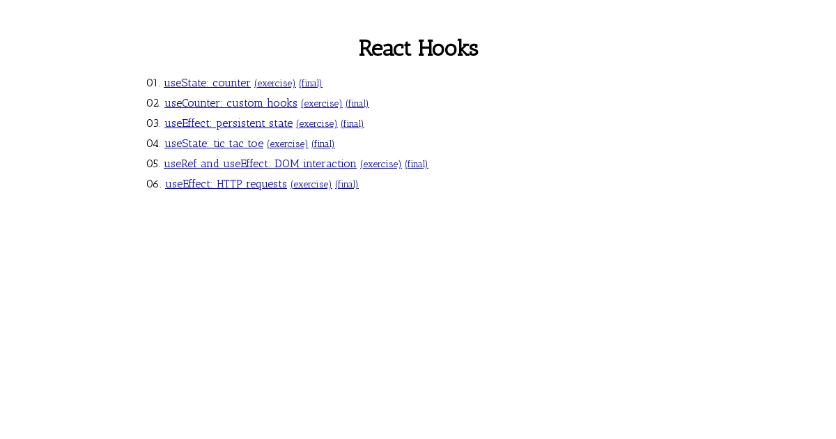 React Hooks - Codesandbox