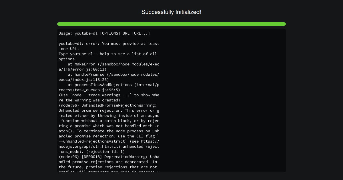 node js (forked) - Codesandbox