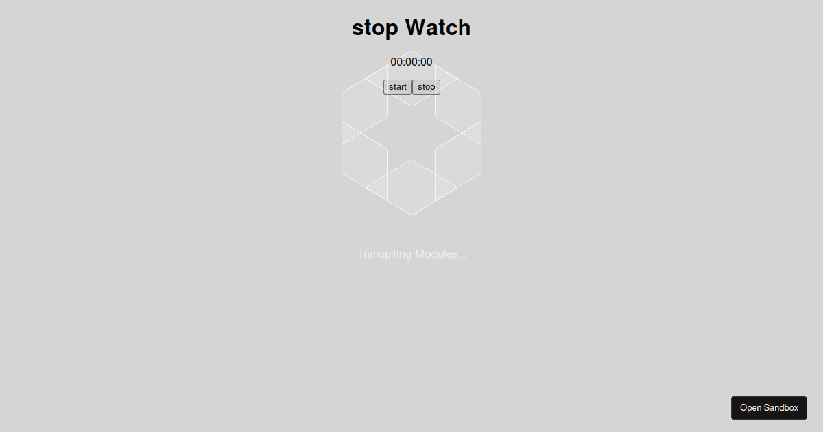 stopWatch Codesandbox