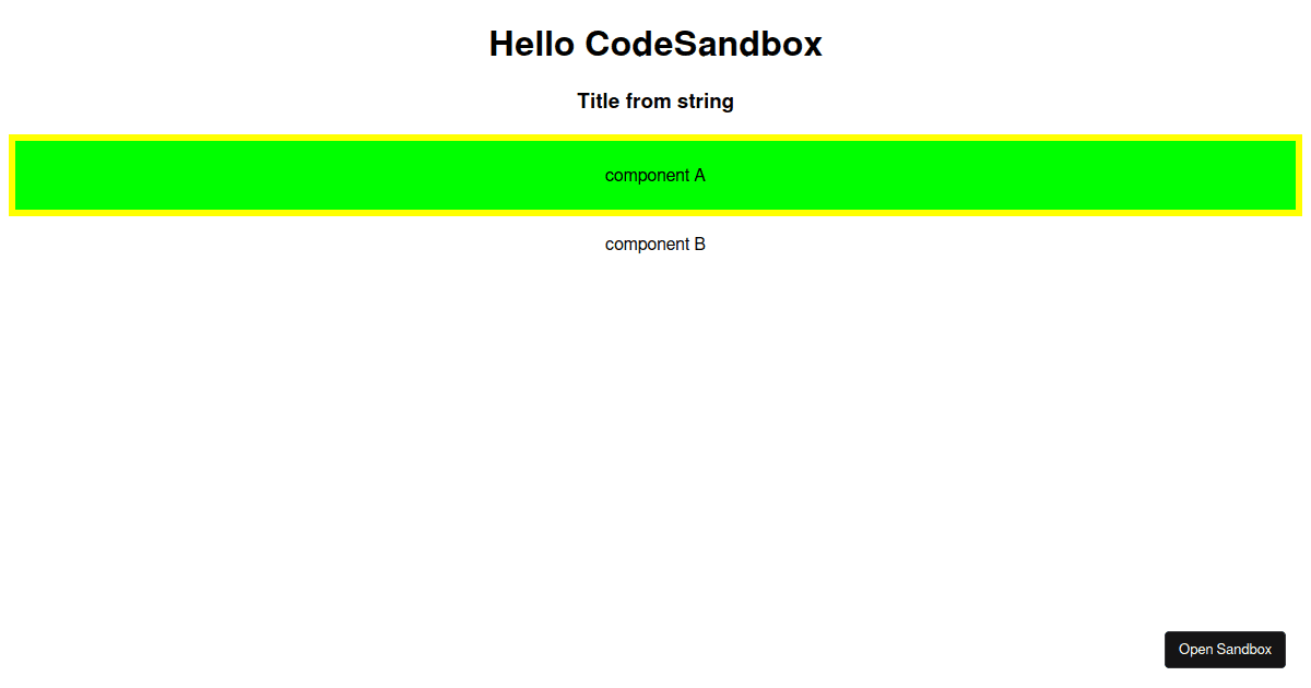 JsxParser-tests - Codesandbox