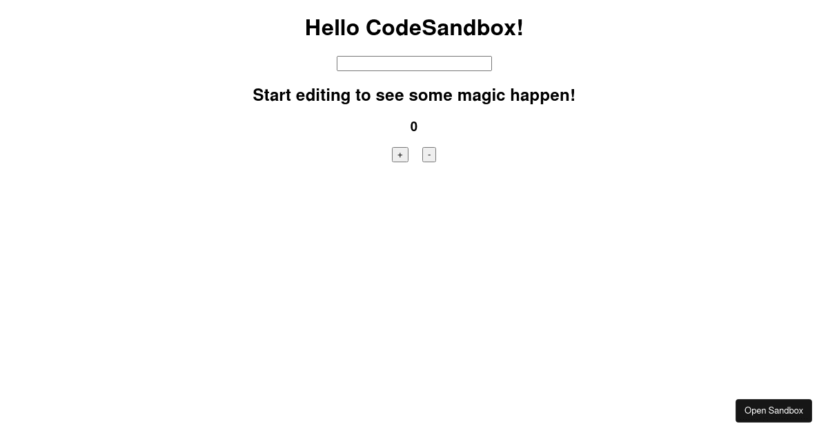 useRef playground - Codesandbox