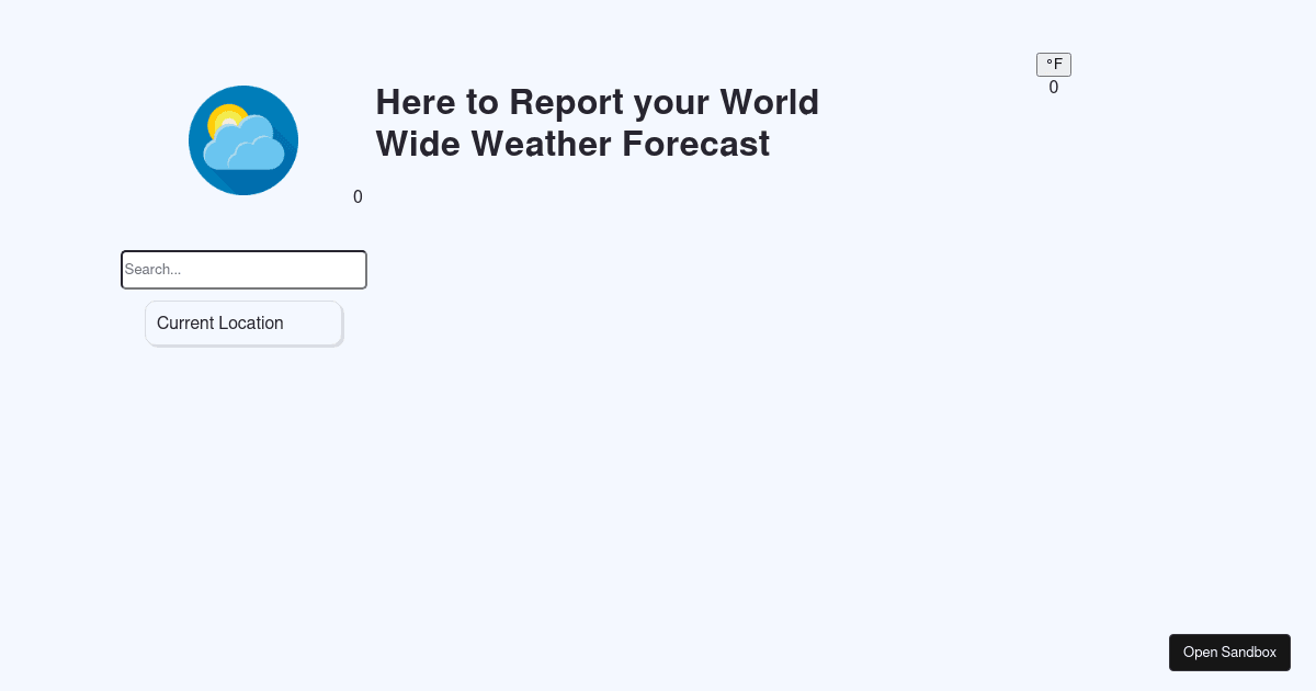 Weather App Done-ish - Codesandbox