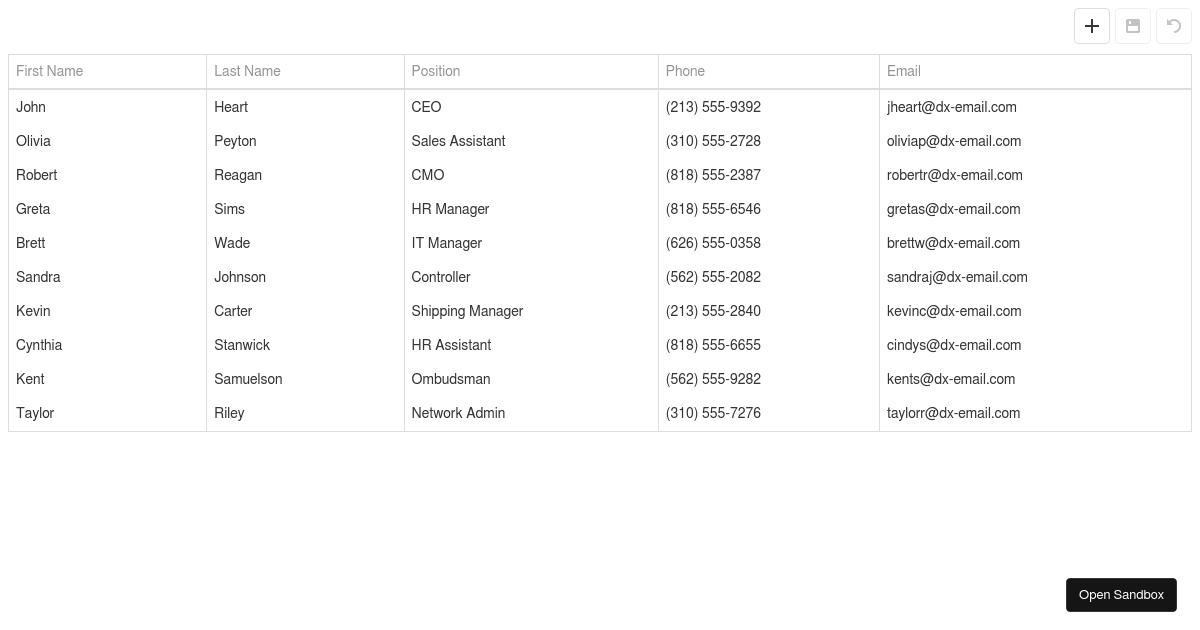 Data Validation - DevExtreme Data Grid - Codesandbox