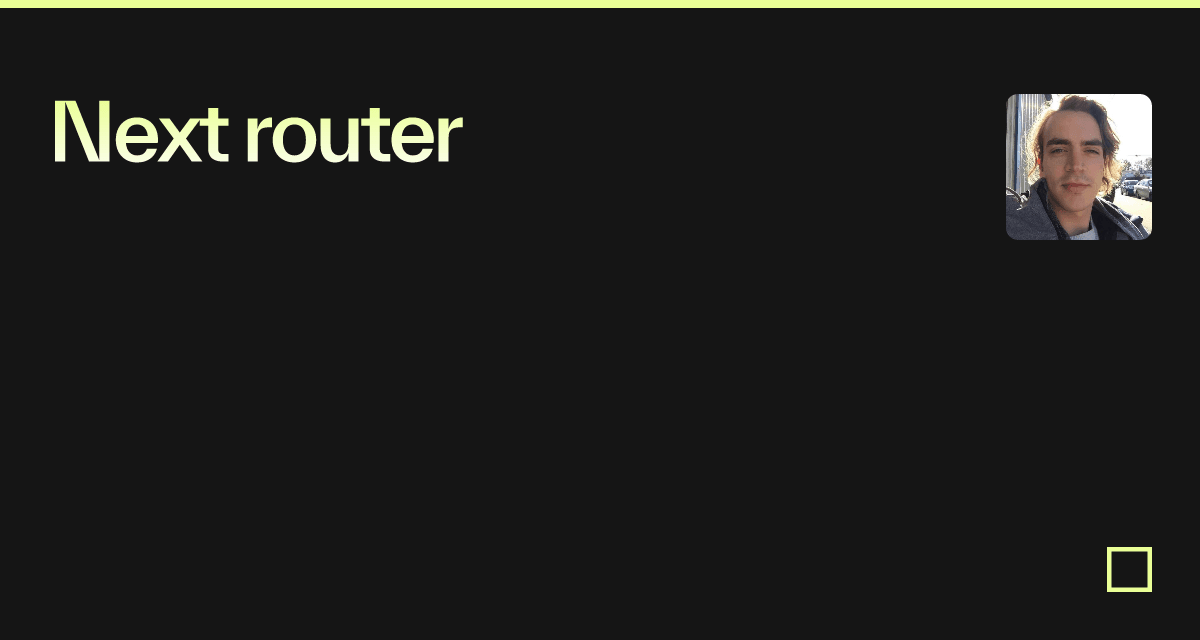 Next router Codesandbox