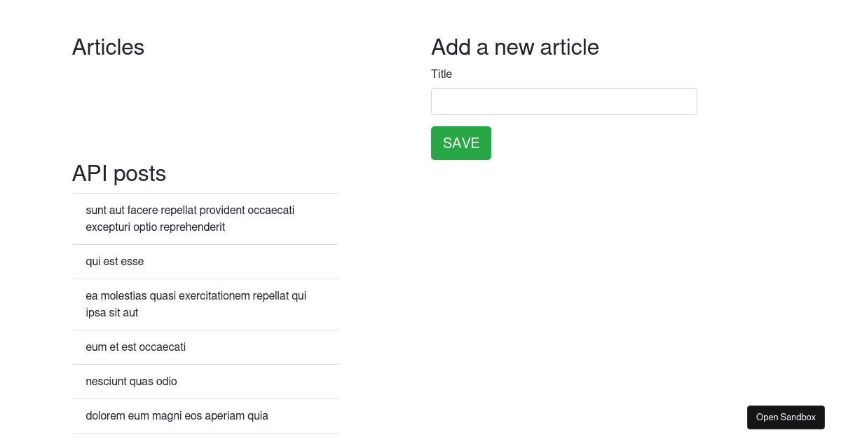 How to use redux - Codesandbox