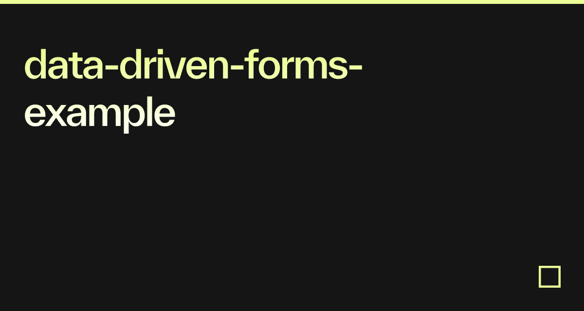 data-driven-forms-example - Codesandbox