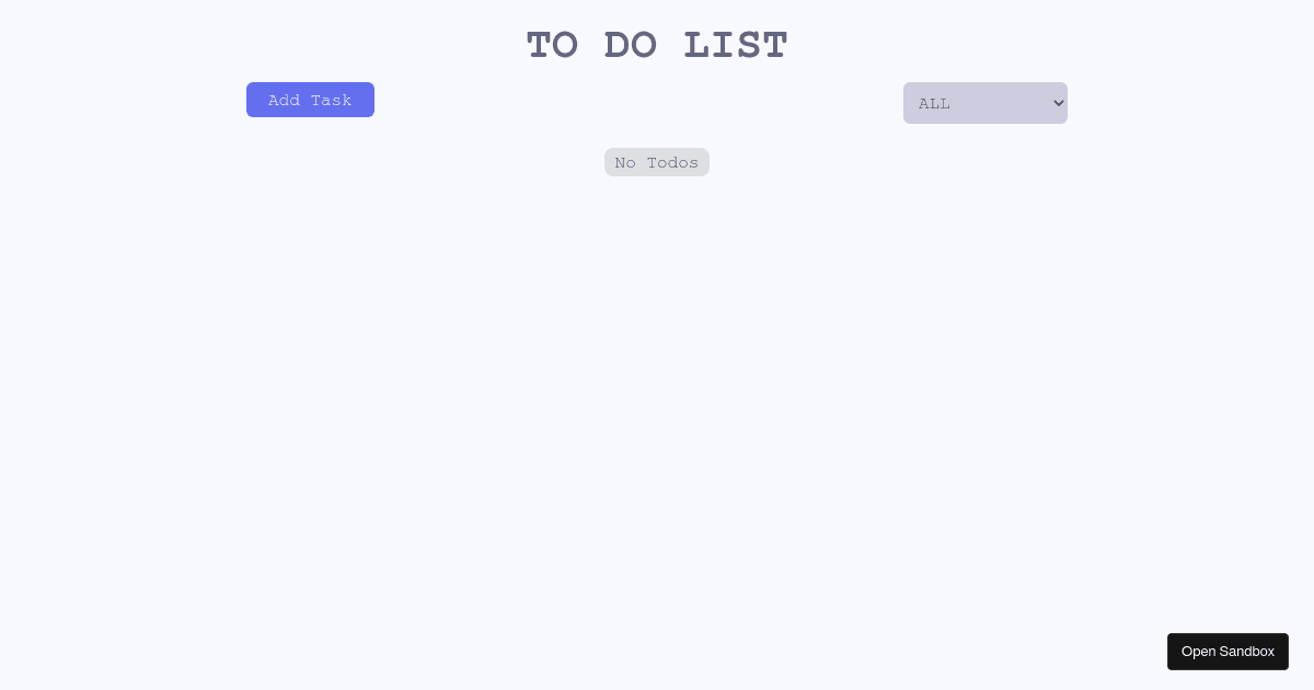 to do app - Codesandbox