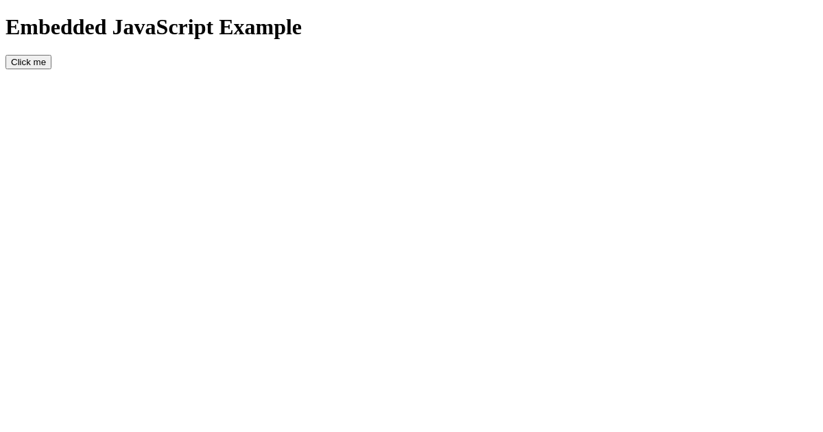 The live preview of 065-Embedded JavaScript Example