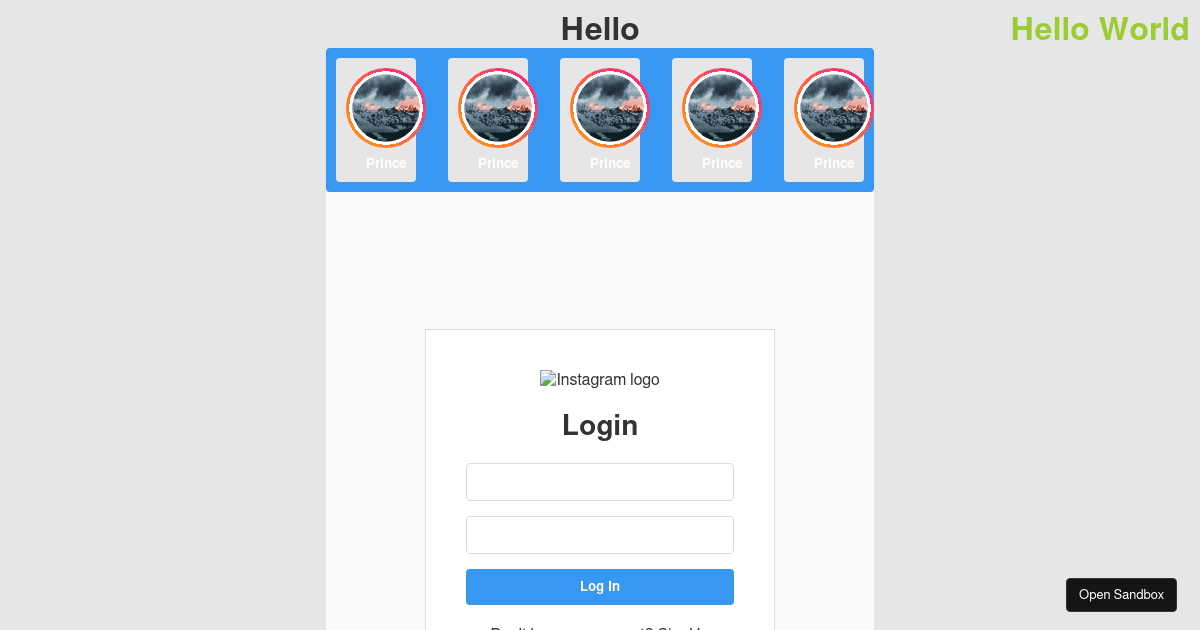 Insta-Card (forked) - Codesandbox