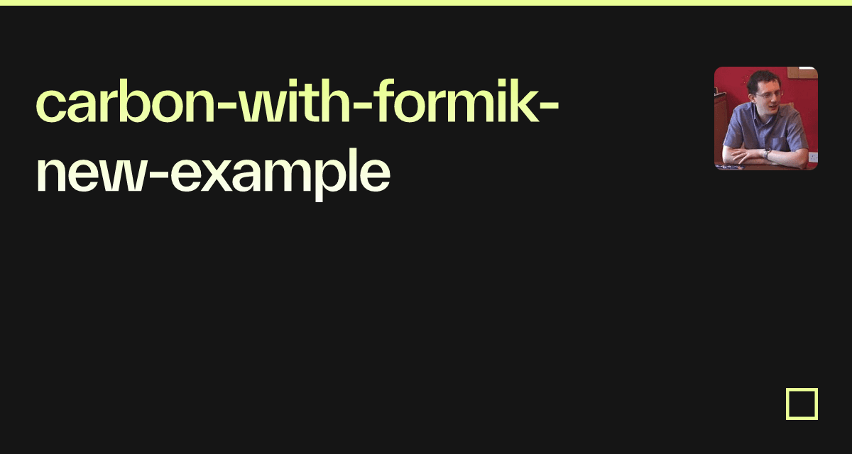 carbon-with-formik-new-example - Codesandbox