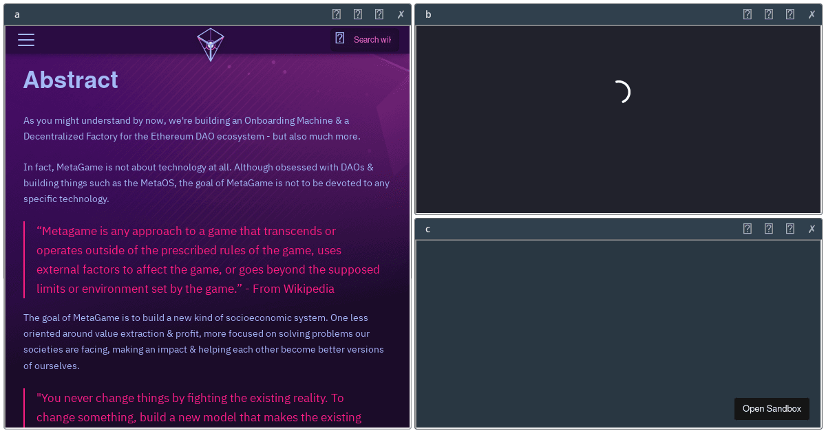 react-mosaic - Codesandbox