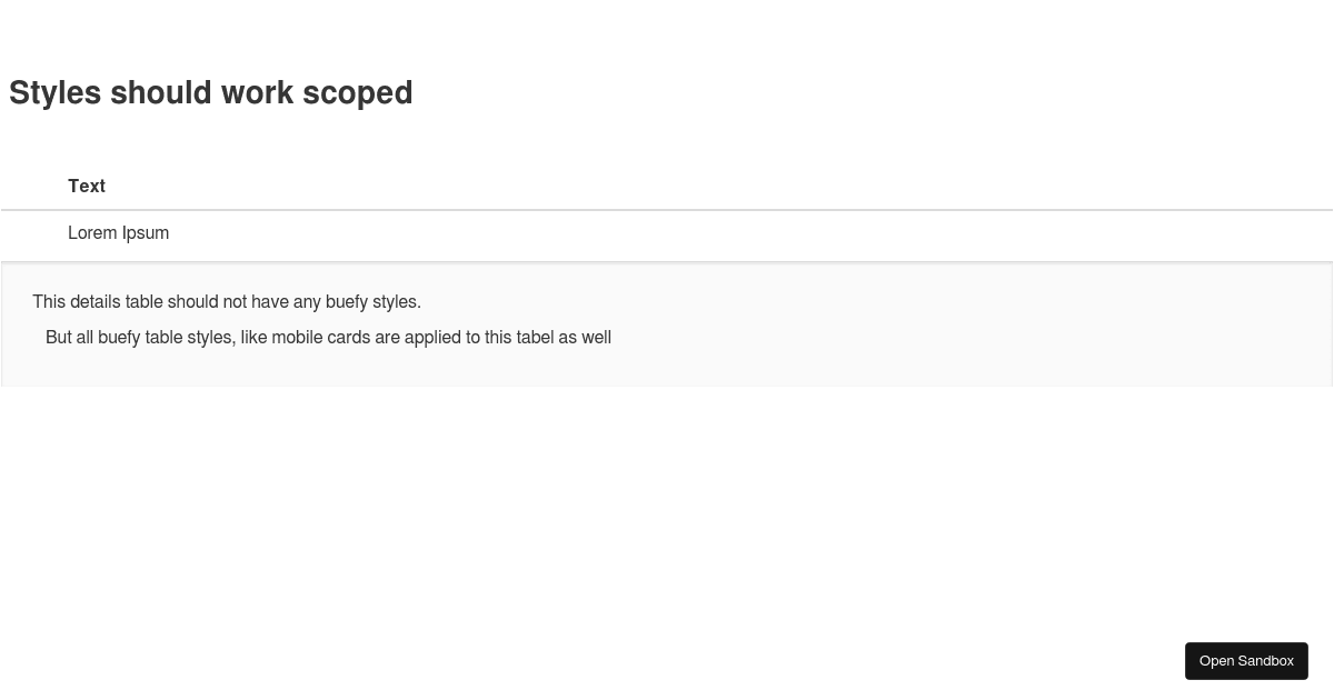 Buefy CSS creep - Codesandbox