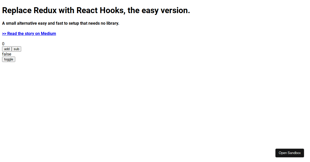 Replace Redux With React Hooks The Easy Way Codesandbox