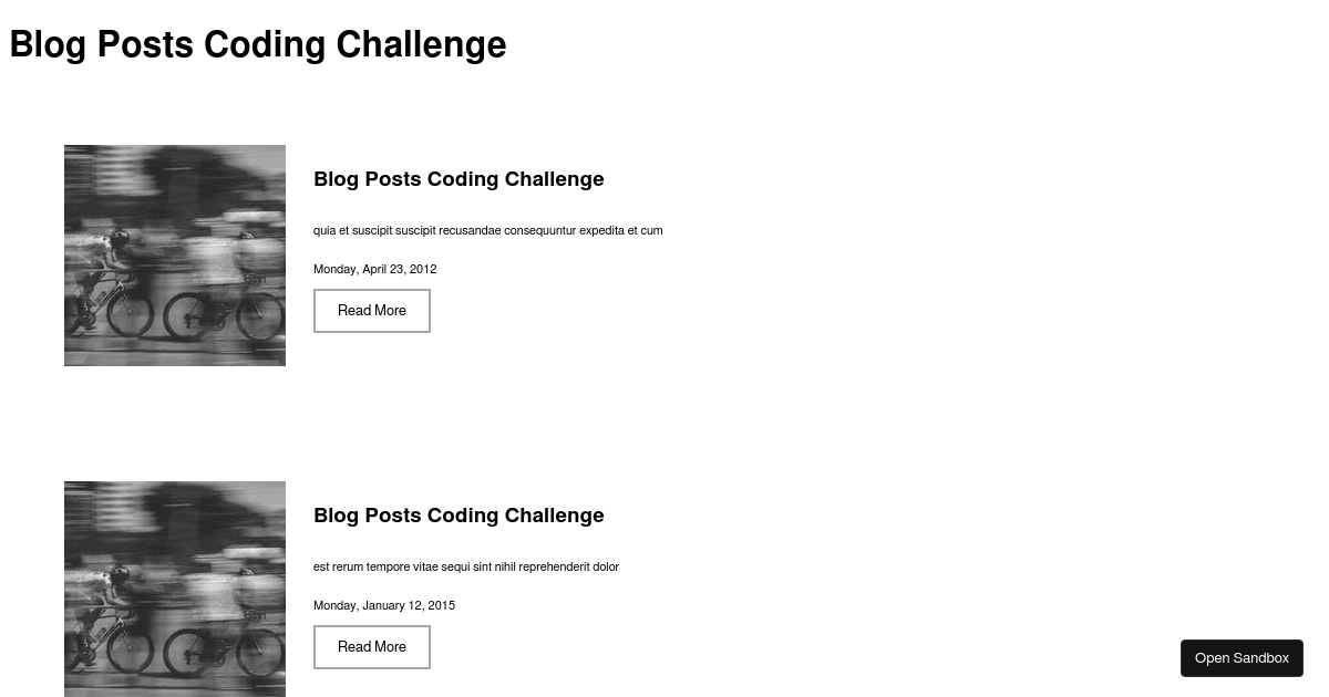 Blog Posts Coding challenge - Marcelo Arias - Codesandbox
