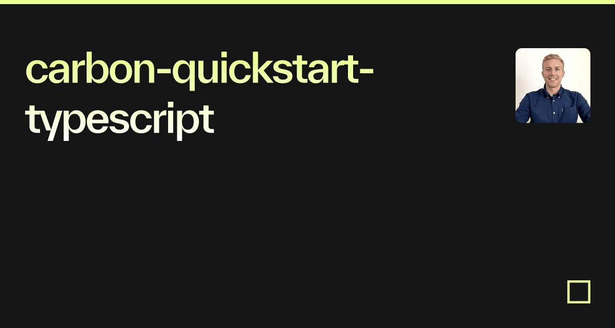 carbon-quickstart-typescript - Codesandbox