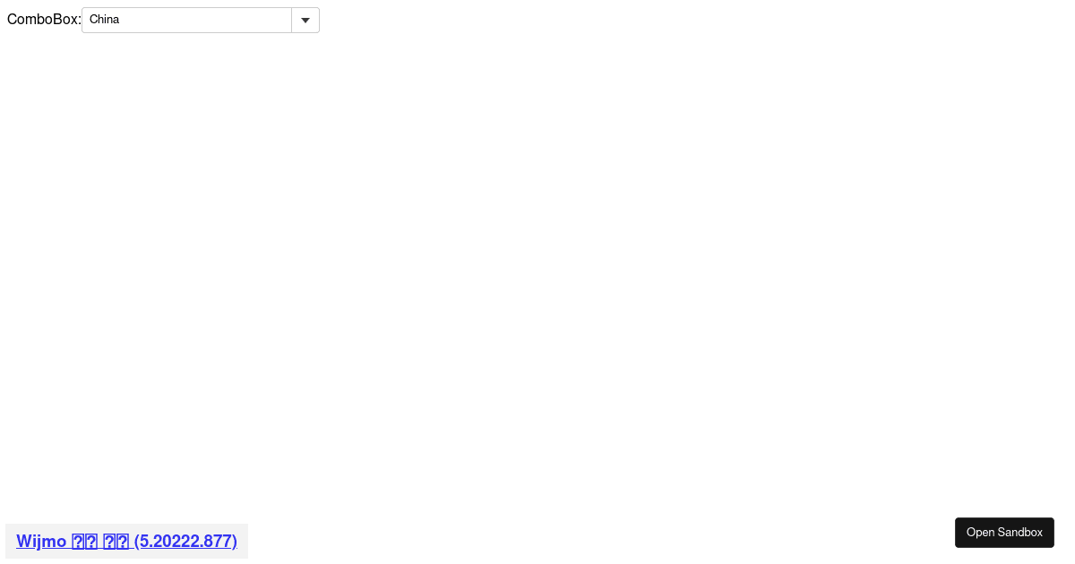 wijmo ComboBox | Popup Invalidation - Codesandbox