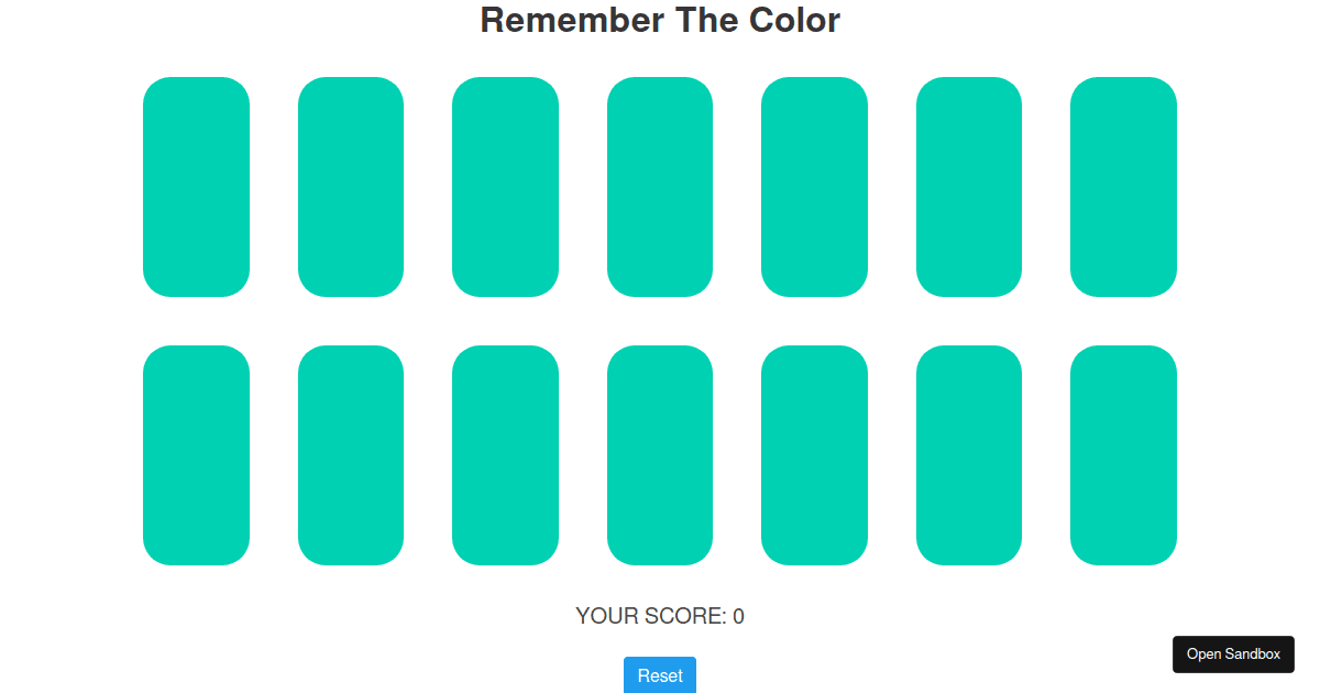 Memory Game (forked) - Codesandbox