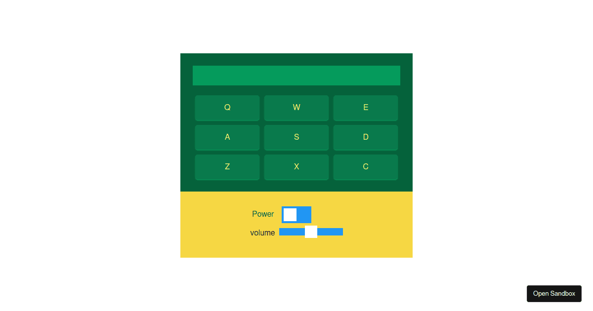 Drum Machine Codesandbox